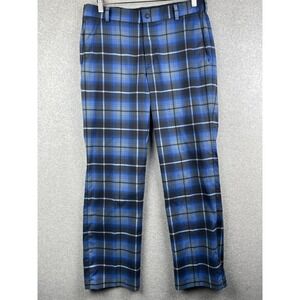 Nike Golf Pants Mens‎ 32x30 Blue Plaid Dri Fit Tour Performance 509741 Tartan